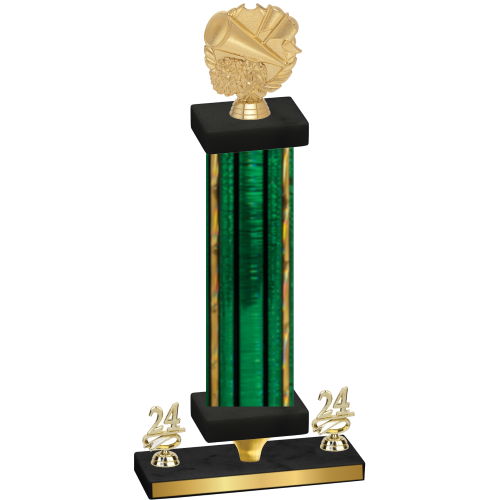 Premium Single Green Glacier Year Cheerleading Trophy