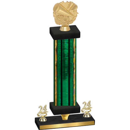 Premium Single Green Glacier Year Cheerleading Trophy