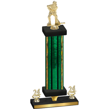 Premium Single Green Glacier Year Hockey Trophy