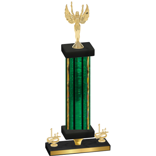 Premium Single Green Glacier First Place Victory Trophy