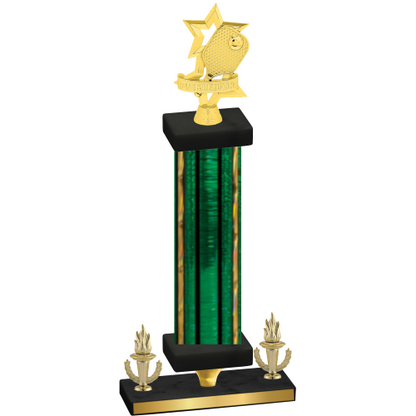 Premium Single Green Glacier Victory Pickleball Trophy