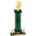 Premium Single Green Glacier Year Pickleball Trophy