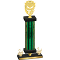 Premium Single Green Glacier Second Place Pickleball Trophy