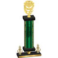 Premium Single Green Glacier Victory Pickleball Trophy