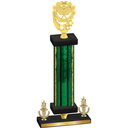 Premium Single Green Glacier Victory Pickleball Trophy