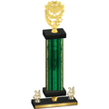 Premium Single Green Glacier Year Pickleball Trophy