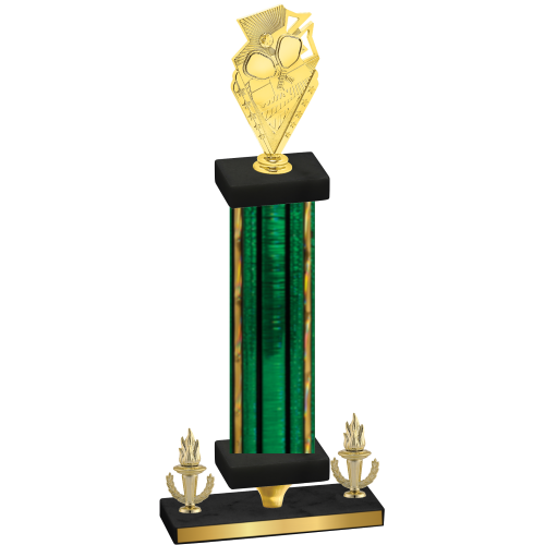 Premium Single Green Glacier Victory Pickleball Trophy