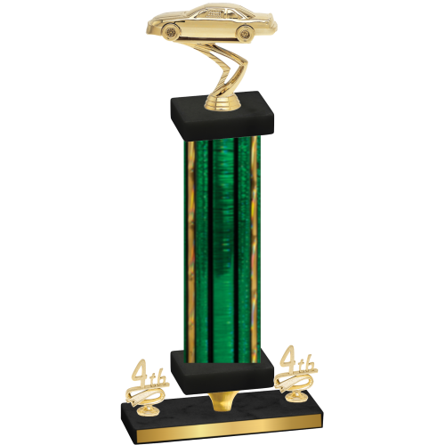 Premium Single Green Glacier Fourth Place Cars Trophy