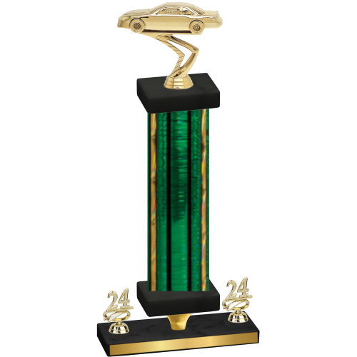 Premium Single Green Glacier Year Cars Trophy
