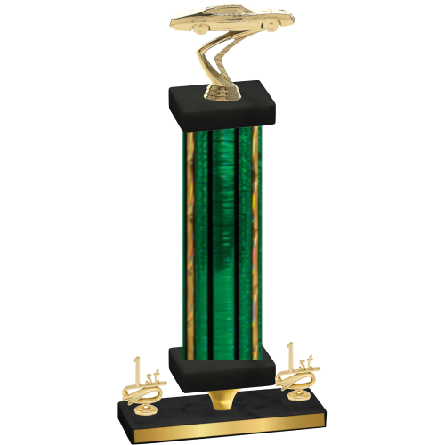 Premium Single Green Glacier First Place Cars Trophy