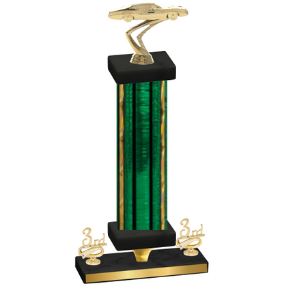 Premium Single Green Glacier Third Place Cars Trophy