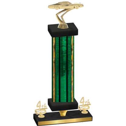 Premium Single Green Glacier Fourth Place Cars Trophy
