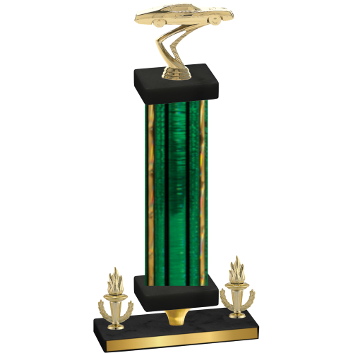 Premium Single Green Glacier Victory Cars Trophy