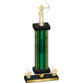 Premium Single Green Glacier First Place Archery Trophy