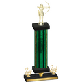 Premium Single Green Glacier Second Place Archery Trophy