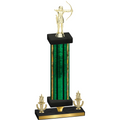 Premium Single Green Glacier Victory Archery Trophy