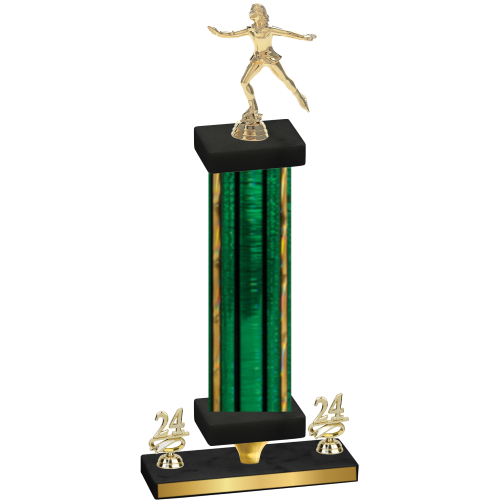 Premium Single Green Glacier Year Skater Trophy