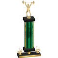 Premium Single Green Glacier First Place Weights Trophy