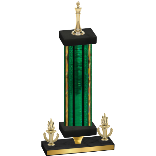 Premium Single Green Glacier Victory Chess Trophy