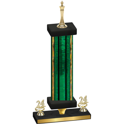Premium Single Green Glacier Year Chess Trophy