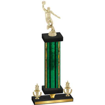 Premium Single Green Glacier Victory Basketball Trophy