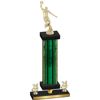 Premium Single Green Glacier Year Basketball Trophy
