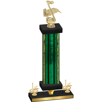 Premium Single Green Glacier First Place Music Trophy