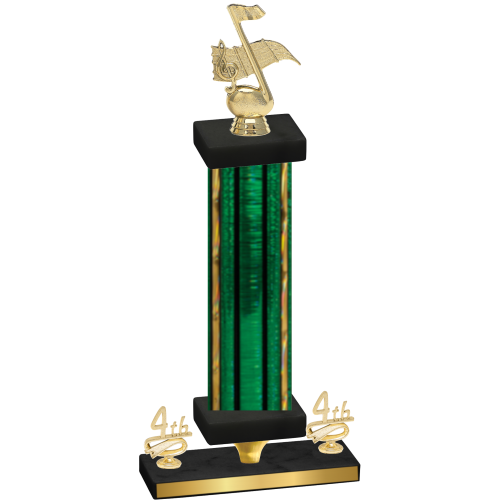 Premium Single Green Glacier Fourth Place Music Trophy