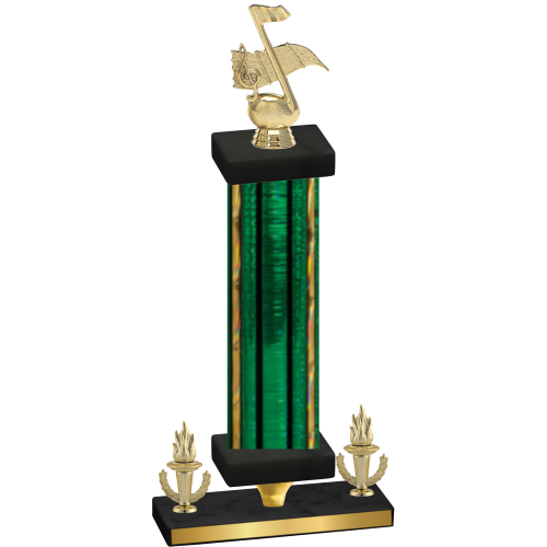 Premium Single Green Glacier Victory Music Trophy