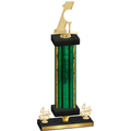Premium Single Green Glacier Fourth Place Golf Trophy
