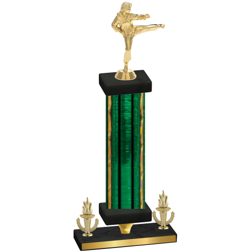 Premium Single Green Glacier Victory Karate Trophy