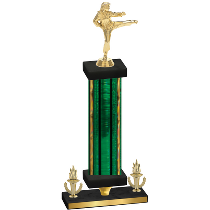 Premium Single Green Glacier Victory Karate Trophy