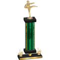 Premium Single Green Glacier First Place Karate Trophy