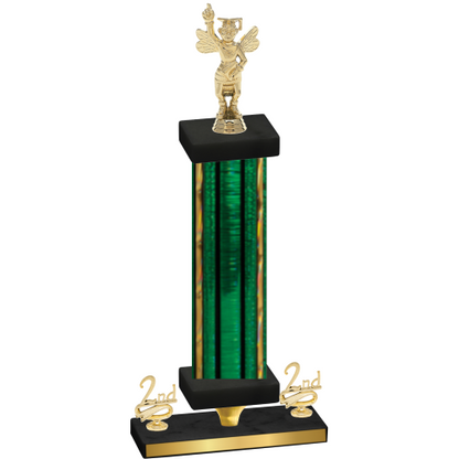 Premium Single Green Glacier Second Place Academics Trophy