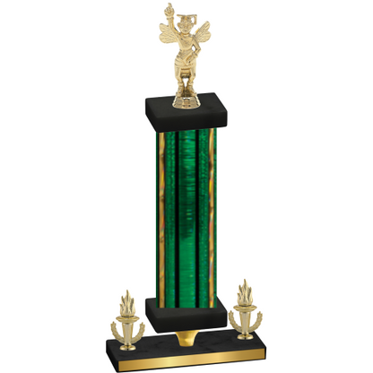 Premium Single Green Glacier Victory Academics Trophy