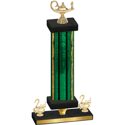 Premium Single Green Glacier Second Place Academics Trophy
