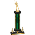 Premium Single Green Glacier Victory Softball Trophy