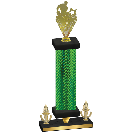 Premium Single Green Carbon Fiber Victory Rugby Trophy