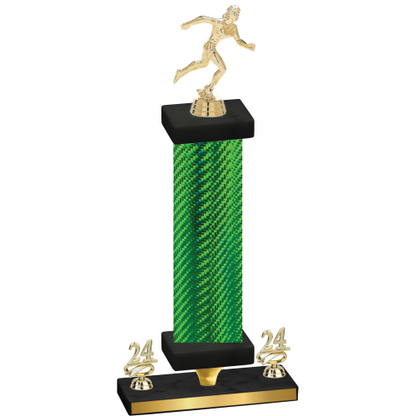 Premium Single Green Carbon Fiber Year Running Trophy