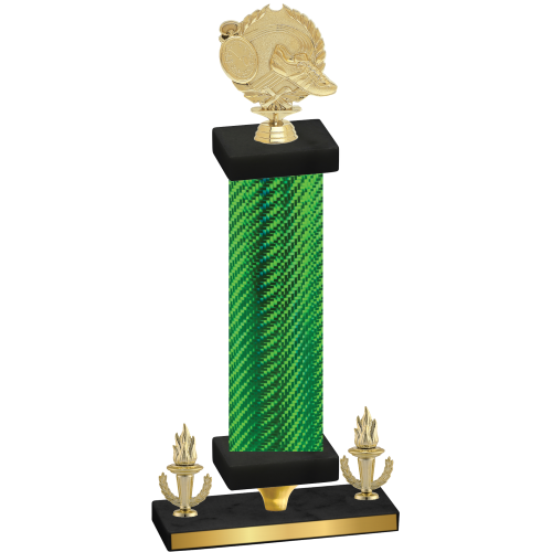 Premium Single Green Carbon Fiber Victory Running Trophy