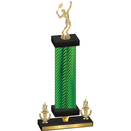 Premium Single Green Carbon Fiber Victory Tennis Trophy