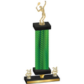 Premium Single Green Carbon Fiber Year Tennis Trophy