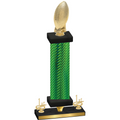 Premium Single Green Carbon Fiber First Place Football Trophy