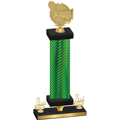 Premium Single Green Carbon Fiber Third Place Tennis Trophy