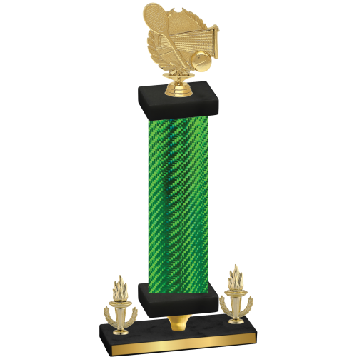 Premium Single Green Carbon Fiber Victory Tennis Trophy