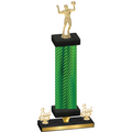 Premium Single Green Carbon Fiber Third Place Volleyball Trophy