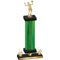 Premium Single Green Carbon Fiber First Place Volleyball Trophy