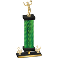 Premium Single Green Carbon Fiber Second Place Volleyball Trophy