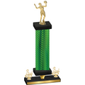 Premium Single Green Carbon Fiber Third Place Volleyball Trophy