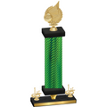 Premium Single Green Carbon Fiber First Place Volleyball Trophy